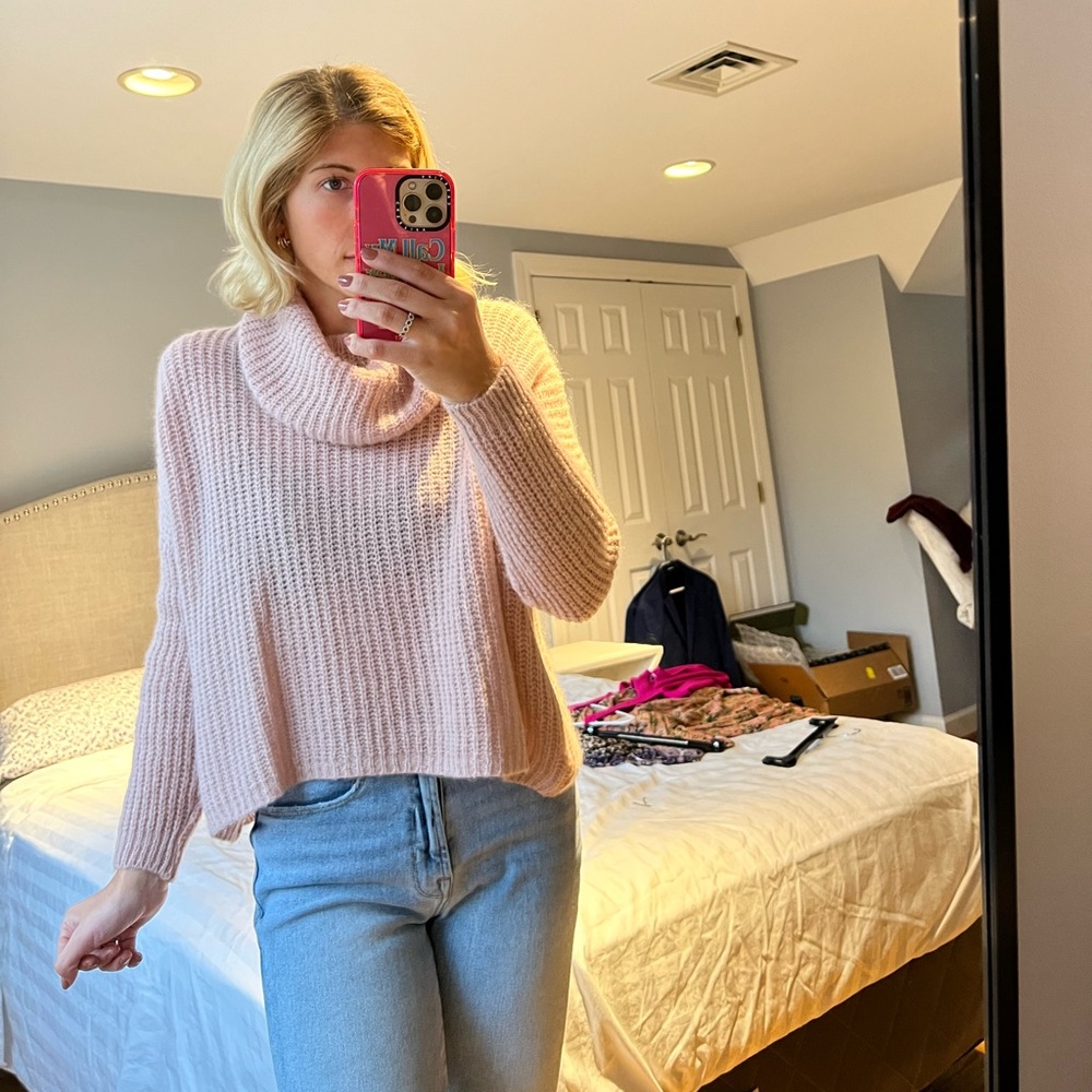 M Pink Wool Blend Sweater